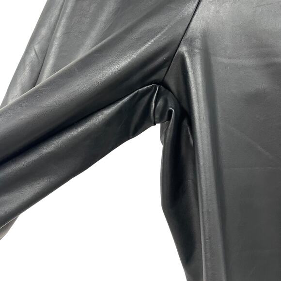 Athleta All Over Gleam Faux Leather Black Pull On High Rise Leggings Small - Picture 4 of 8